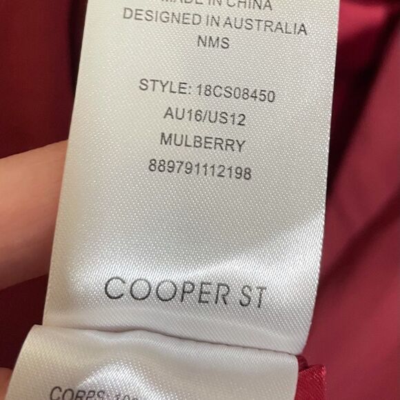 NWT Cooper St. Women’s  Mulberry Red Capulet Dress  Size 12 - Picture 12 of 13